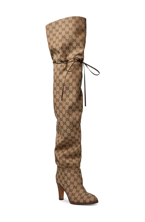 gucci suede over the knee boots|gucci thigh high boots sale.